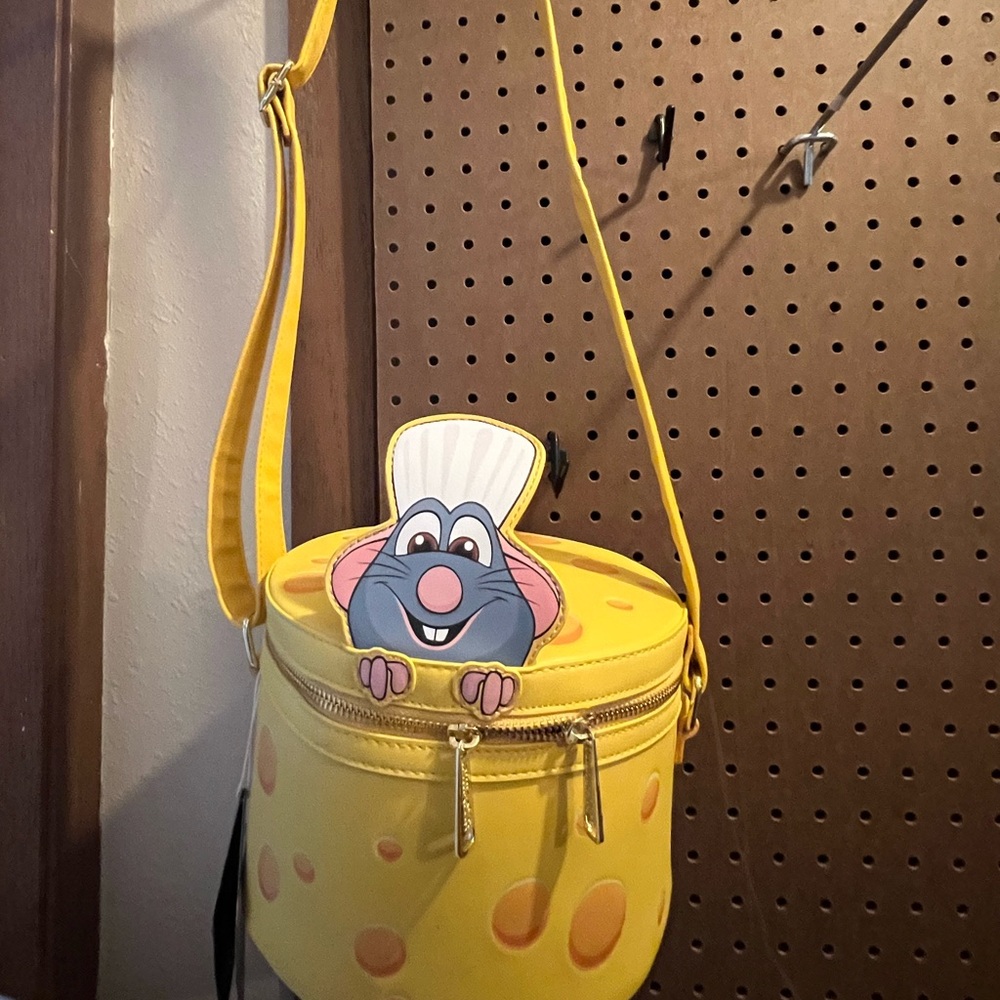 Loungefly Yellow Cheese-Themed Bag with Mouse Design